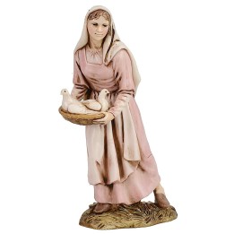Donna con colombe 12 cm Landi Moranduzzo