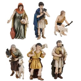 Set of 6 shepherds 13 cm Landi Moranduzzo