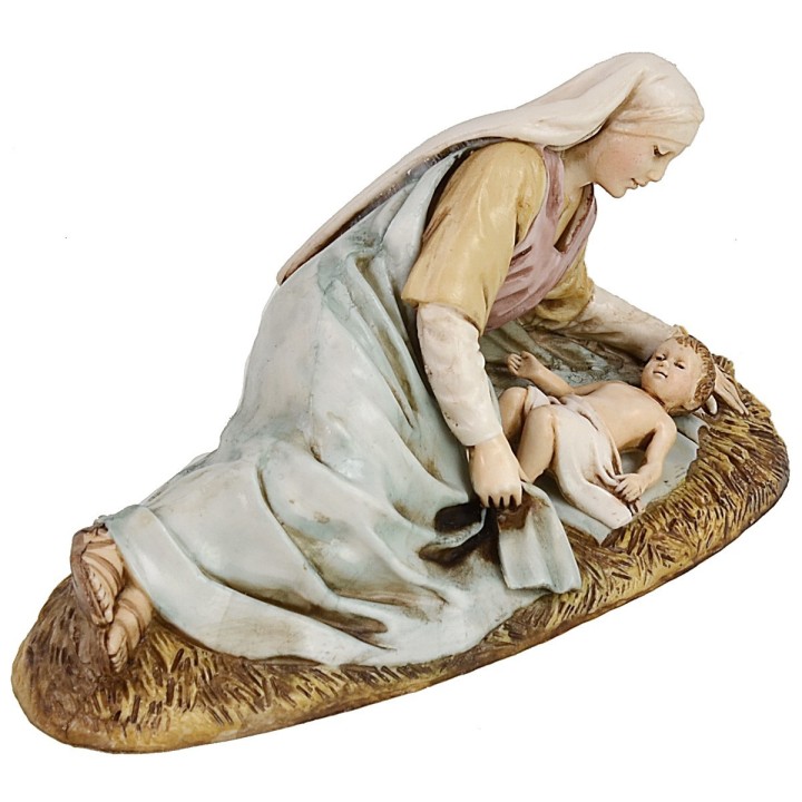 Maria sdraiata con bambino serie 13 cm Landi Moranduzzo