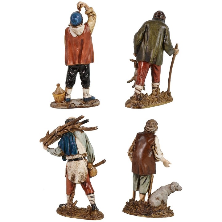 Set of 4 Neapolitan characters 12 cm Landi Moranduzzo