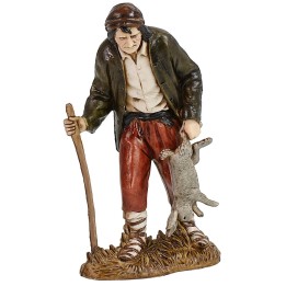 Farmer with hare 12 cm Landi Moranduzzo