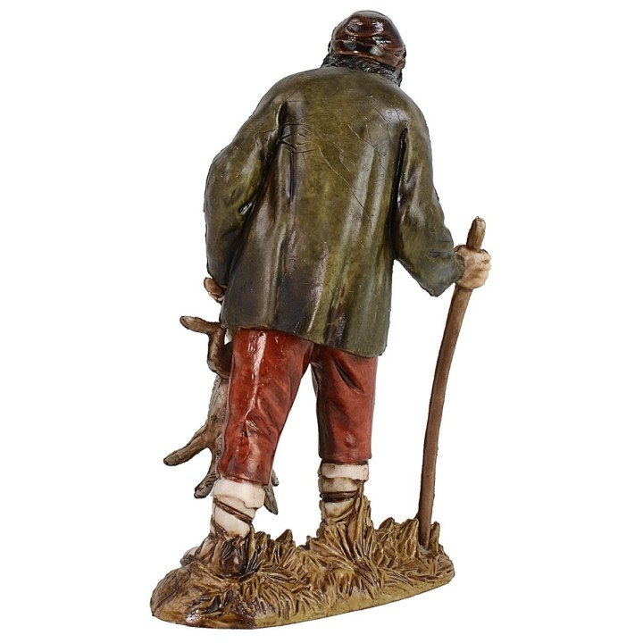 Campesino con liebre 12 cm Landi Moranduzzo