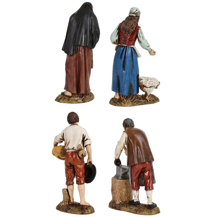 Set 4 mestieri 12 cm Landi Moranduzzo