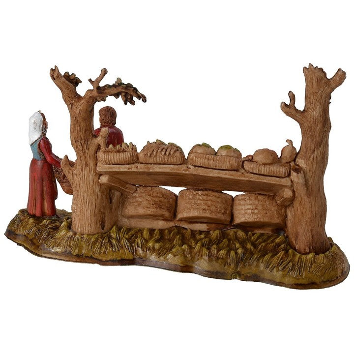 Greengrocer with woman 6 cm series Landi Moranduzzo