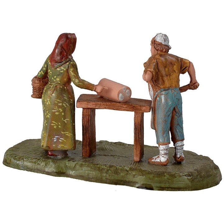 Charcutero con mujer serie 6 cm Landi Moranduzzo