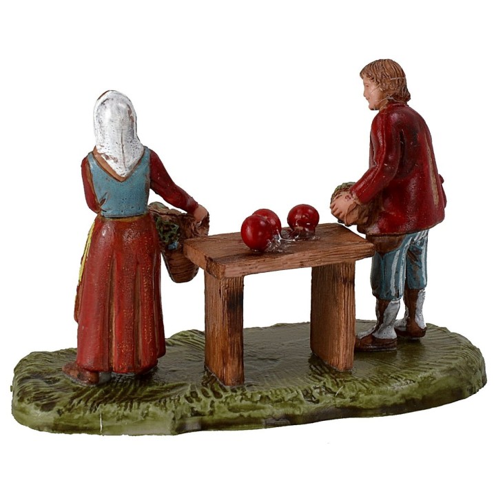 Fruttivendolo con donna serie 6 cm Landi Moranduzzo