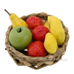 Cesta de mimbre ø 3 cm con fruta