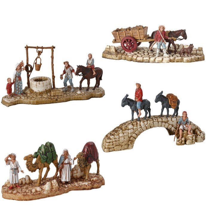 Juego de 4 grupos Landi Moranduzzo serie 6 cm