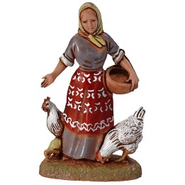 Contadina con polli serie 6 cm Landi Moranduzzo
