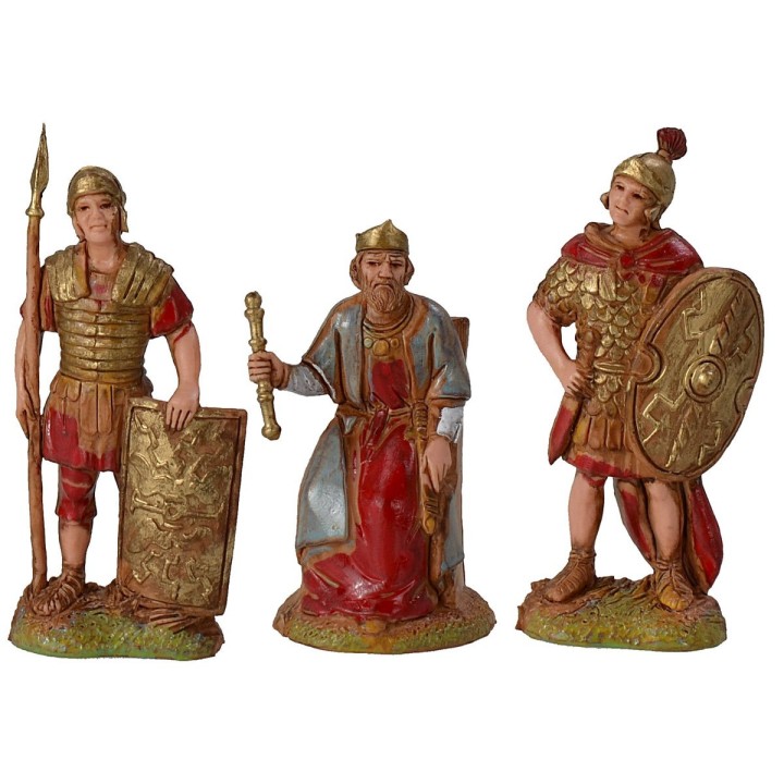 King Herod with 2 Roman soldiers series 6 cm Landi Moranduzzo