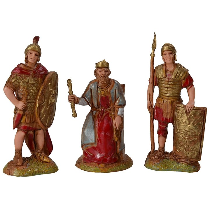 King Herod with 2 Roman soldiers series 6 cm Landi Moranduzzo