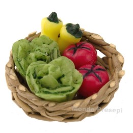 Cesto in vimini ø 3 cm con verdure
