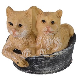 Kittens in the basket for statues cm 10-12 h