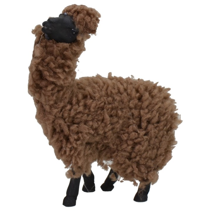 Coppia di alpaca con lana per statue cm 10-12 h