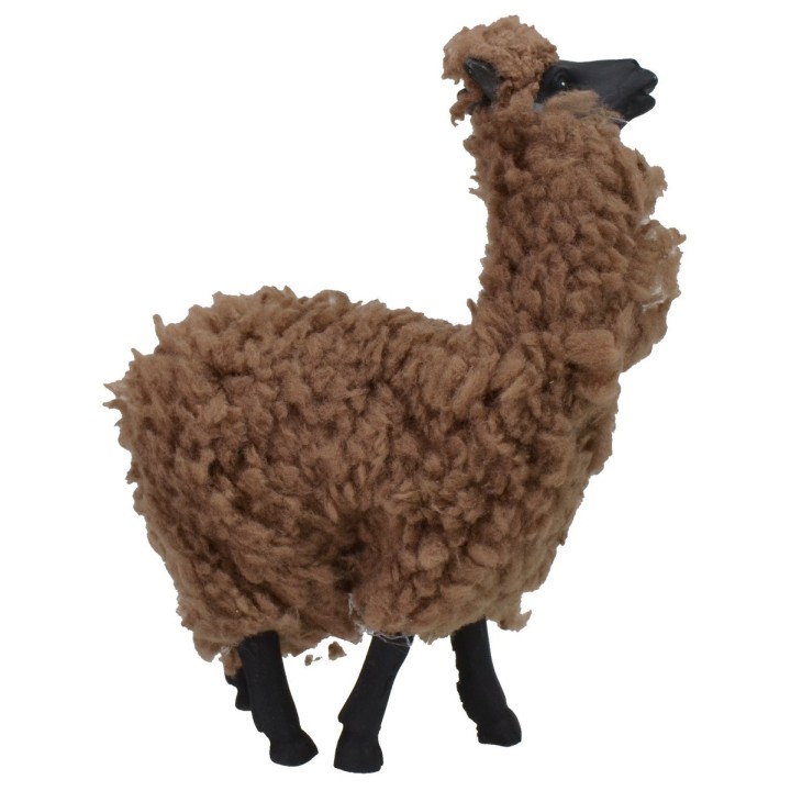 Coppia di alpaca con lana per statue cm 10-12 h