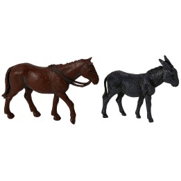 Landi Moranduzzo 6 cm series horse and donkey set