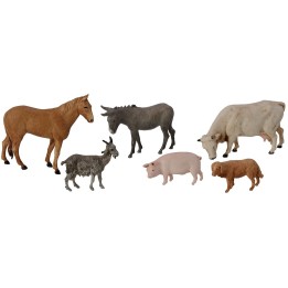 Juego de 6 animales serie 6 cm Landi Moranduzzo