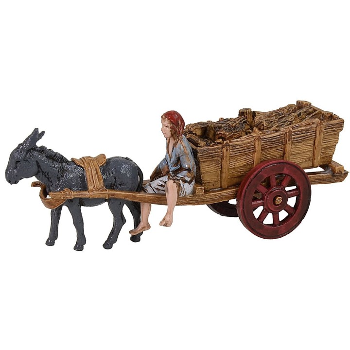 Loaded wagon with driver series 6 cm Landi Moranduzzo