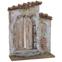 Fachada con puerta de 14,5x5,5x19 cm de altura para estatuas de