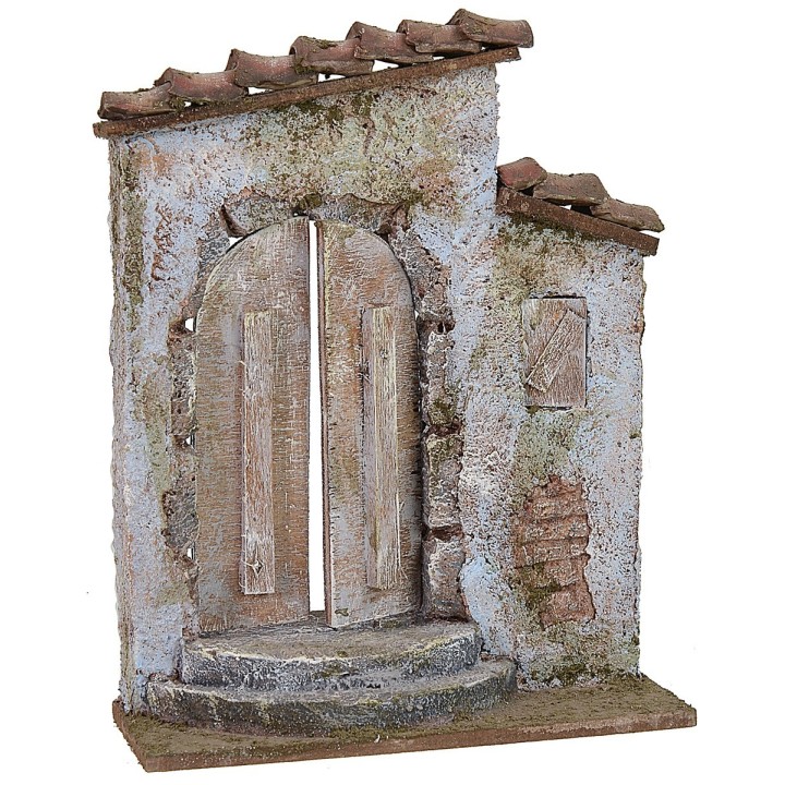 Façade with door 14.5x5.5x19 cm h for 8-10 cm statues