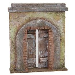 Fachada con arco y puerta de 14,5x3,5x17,5 cm de altura para