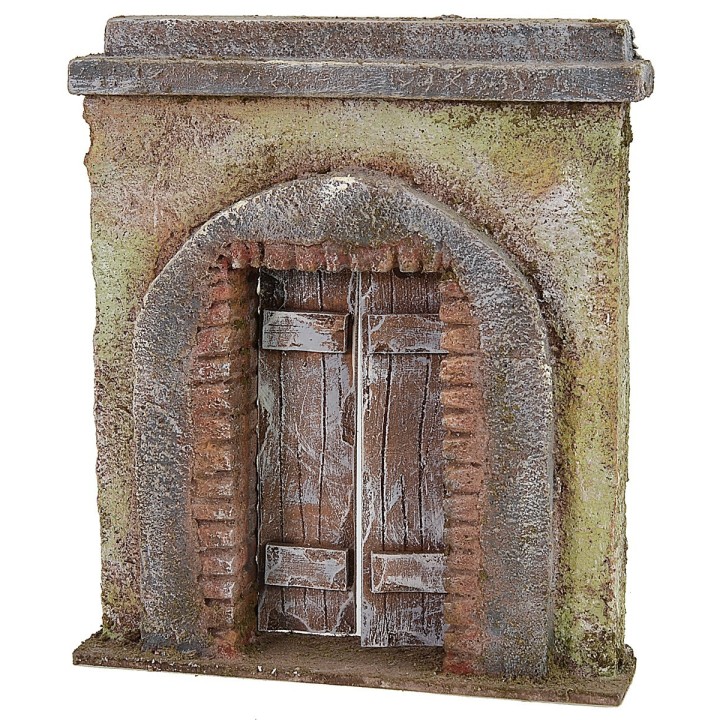 Fachada con arco y puerta de 14,5x3,5x17,5 cm de altura para