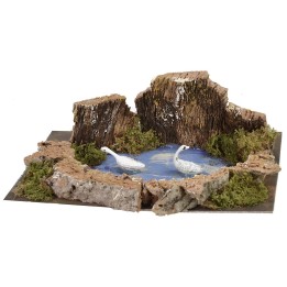 Laghetto con cigni cm 15x10x5 h