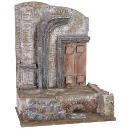 Ancient temple ruins with door 24x16.5x30 cm h for 10-12 cm