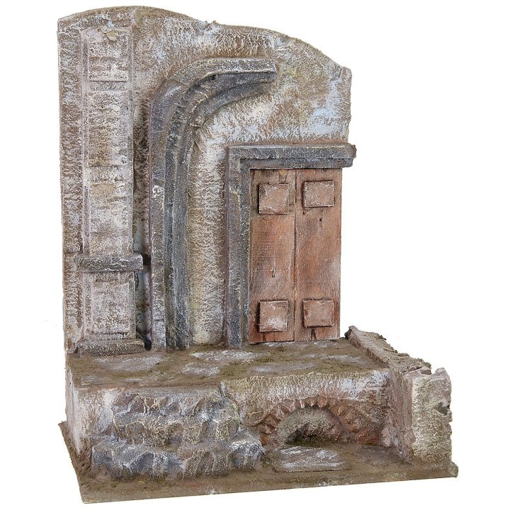 Ancient temple ruins with door 24x16.5x30 cm h for 10-12 cm