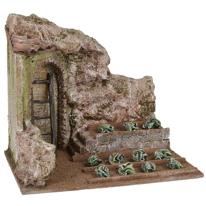 Field with salad cm 24x17,5x21 h