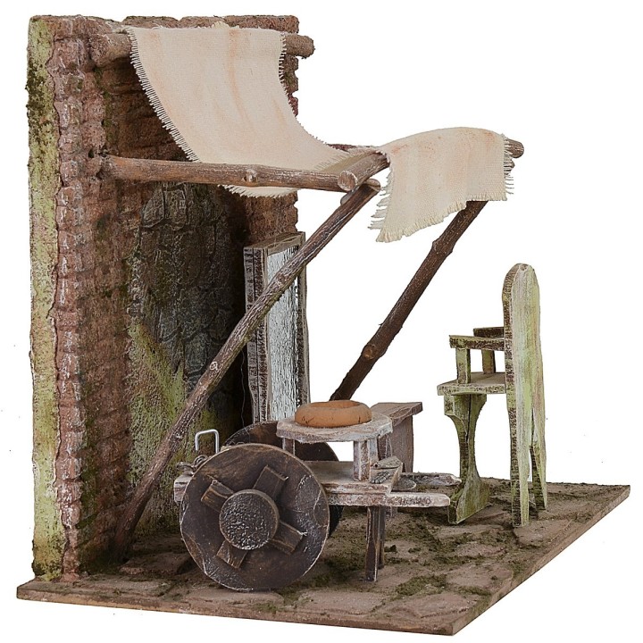 Ambientación para barbería cm 24x17,5x22 h