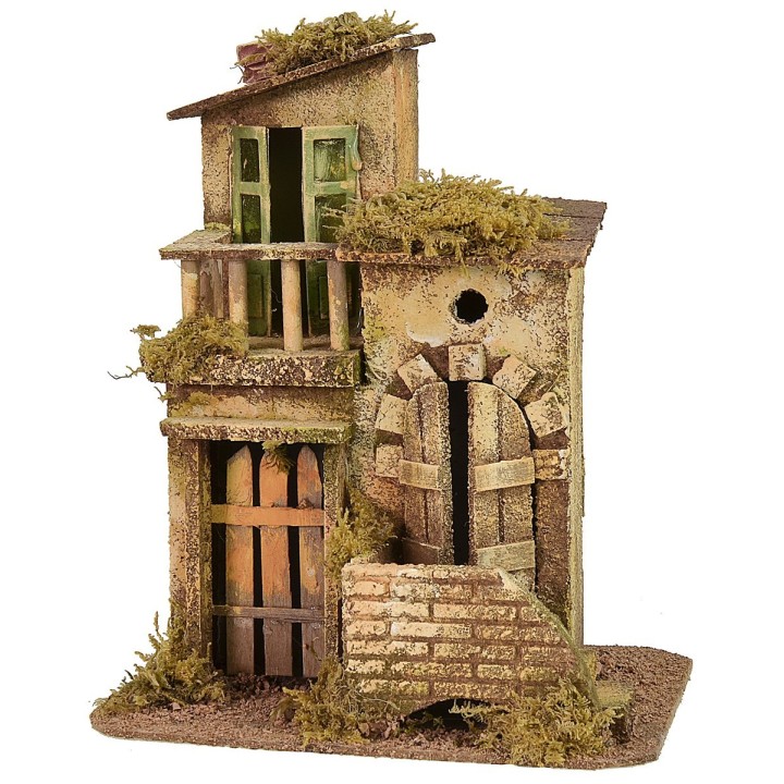Casa con terraza cm 19x16x23 h