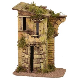 Casa con ruina de arco de 17x12,5x24 cm h
