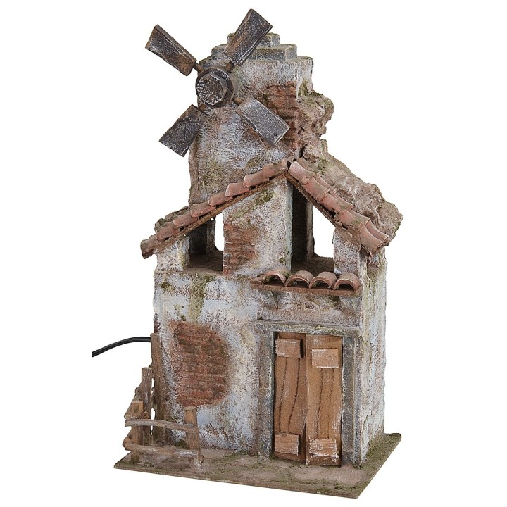 Molino de viento en funcionamiento de 19,5x14,5x36,5 cm h