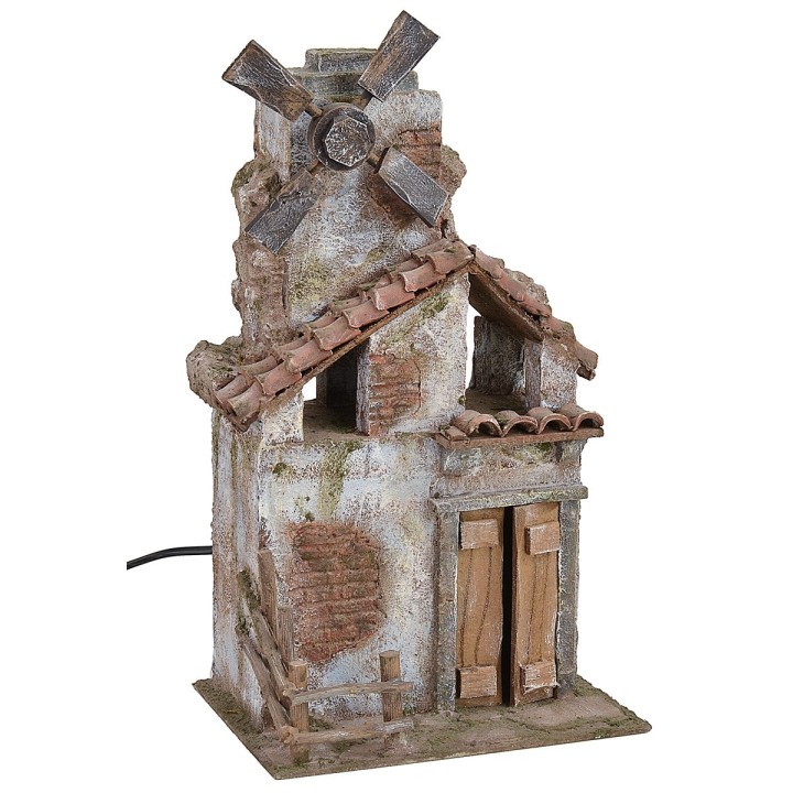 Mulino a vento funzionante cm 19,5x14,5x36,5 h