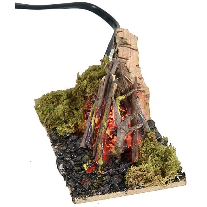 Fuoco da campo funzionante cm 10x6,5x5 h
