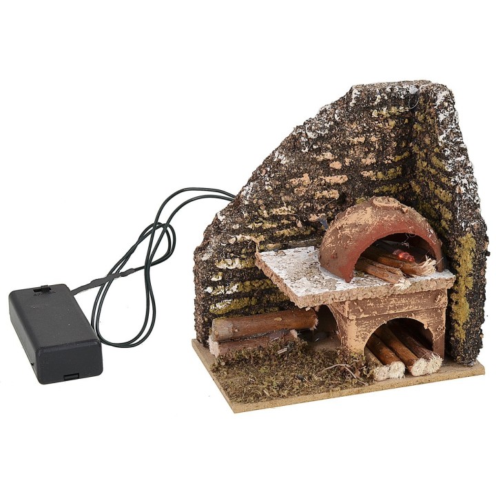 Angolo con forno funzionante a batterie cm 10x6x10 h