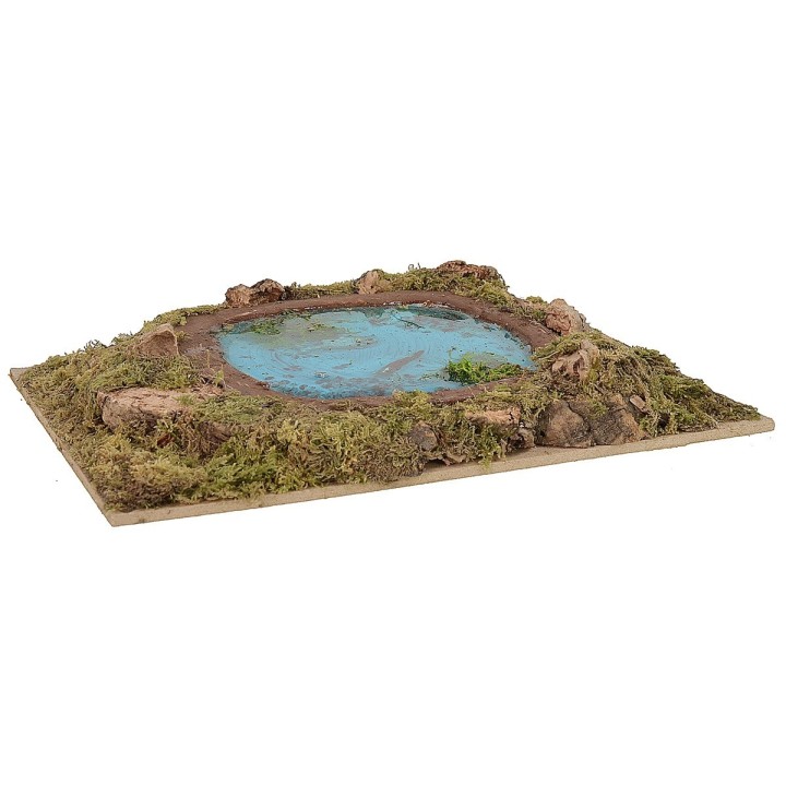 Circular pond with resin water depth effect cm 20x14x2 h