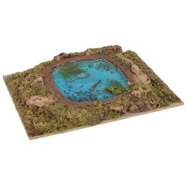Circular pond with resin water depth effect cm 20x14x2 h