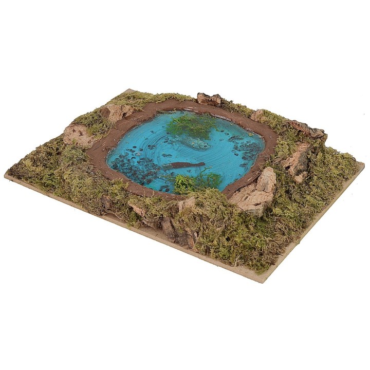Circular pond with resin water depth effect cm 20x14x2 h