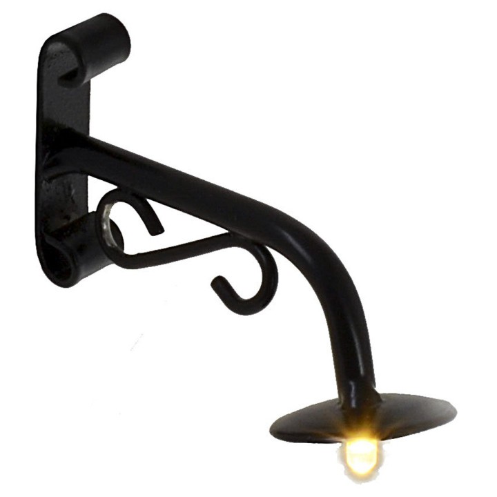 5.5 cm country lamppost with 3V warm light LED