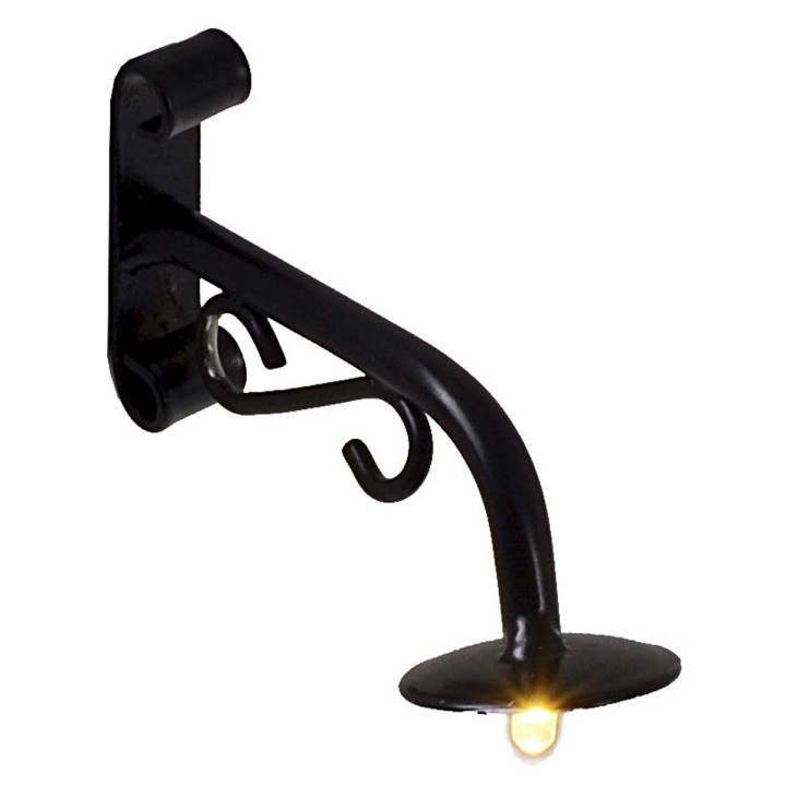 5.5 cm country lamppost with 3V warm light LED