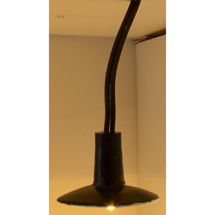 Farol colgante con plato redondo Ø 2,5 cm con luz LED cálida 3V