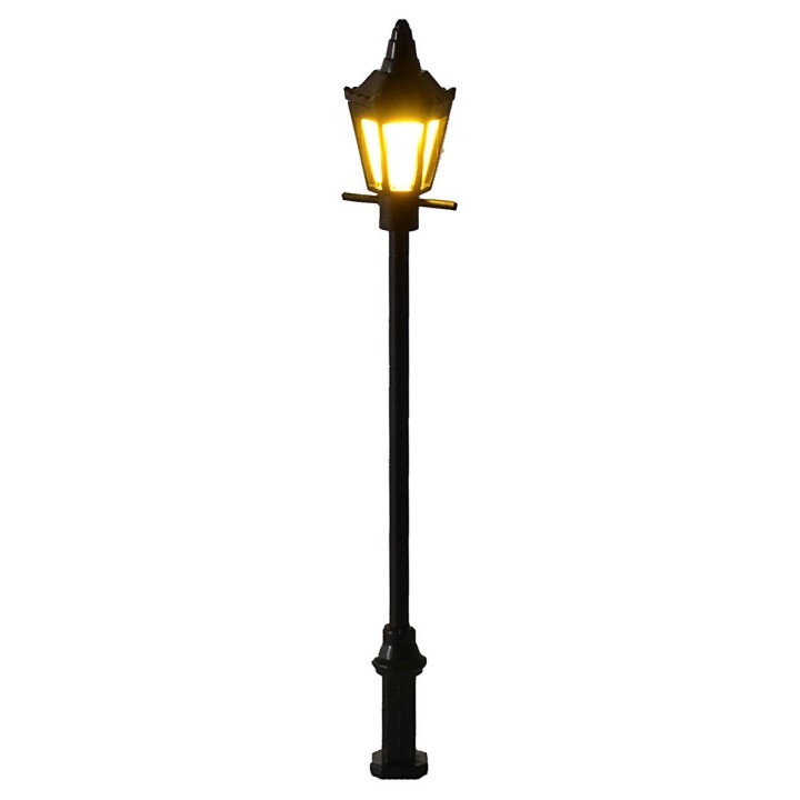 Lampione da strada 8 cm con lanterna e luce calda a led 3V