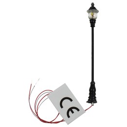 8 cm street lamp with circular lantern and 3V warm led light
