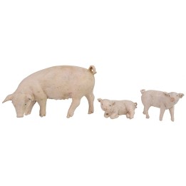 Famiglia di maiali per presepe cm 19 Fontanini