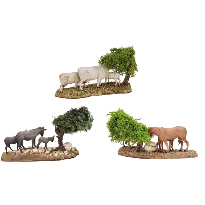 Set 3 gruppi di animali serie 8 cm Landi Moranduzzo