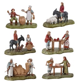 Conjunto de 6 escenas serie 6 cm Landi Moranduzzo