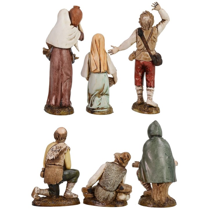 Set of 6 figures 12 cm Landi Moranduzzo