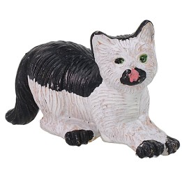 Gato blanco y negro en PVC